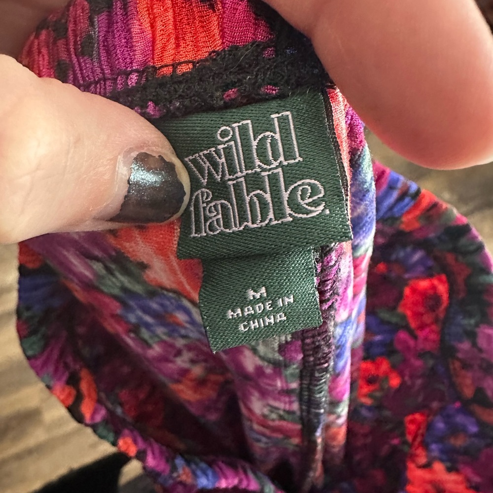 Wild Fable Multicolor Floral Flare Pants - Picture 8 of 8